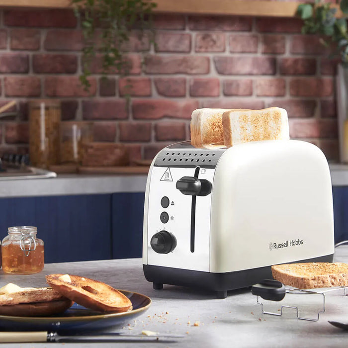 Russel Hobbs 2 Slice Toaster - Cream / Stainless Steel | 26551