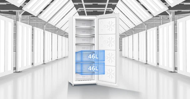 POWERPOINT Hybrid 380L Freezer (or Fridge) - Inox - 185x71cm |  P1271185MFZIN