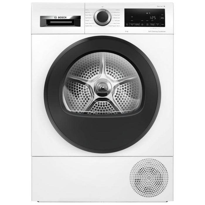 BOSCH Series 6 Heat Pump Tumble Dryer 9 kg - White | WQG245A0GB