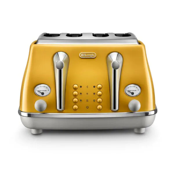 DELONGHI ICONA CAPITALS 4 SLICE TOASTER - YELLOW | CTOC4003Y