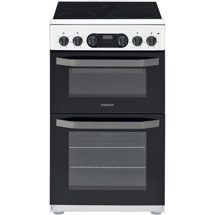 Hotpoint 50cm Electric Ceramic Cooker - White | HD5V93CCW/UK