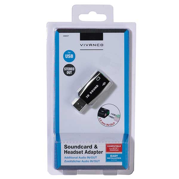 VIVANVO USB to Audio Out Adapter | 36657