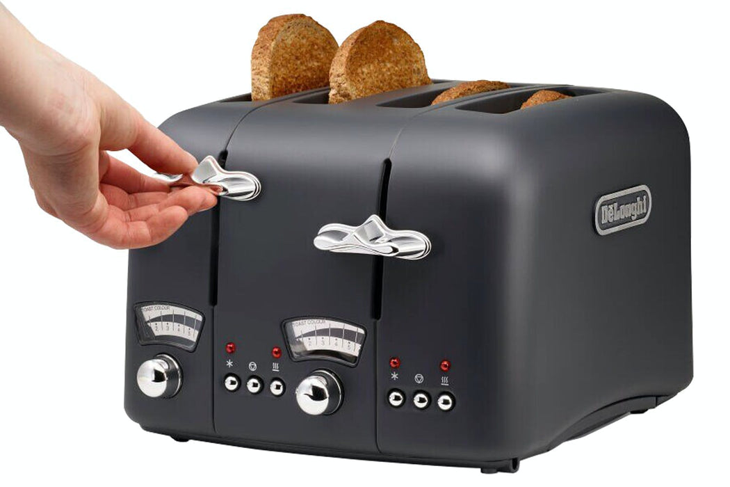 DELONGHI ARGENO SILVA 4 SLICE TOASTER | CT04.GY
