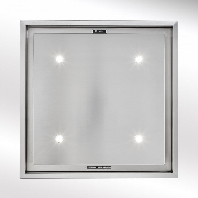 LUXAIR 60cm x 60cm Premium Ceiling Cooker Hood with Pitched Roof External Motor in Stainless Steel | LA-60-ANZI-EXT-SS