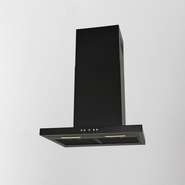 LUXAIR 60cm Slimline Flat Cooker Hood with Brushless Motor & Colour Changing LED's in Black | LA-60-MODA-BLK