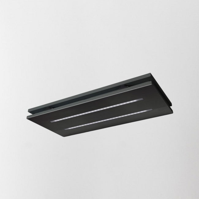 LUXAIR 95cm x 30cm Designer Small Premium Ceiling Cooker Hood in Matt Black | LA-950-CE-BLACK
