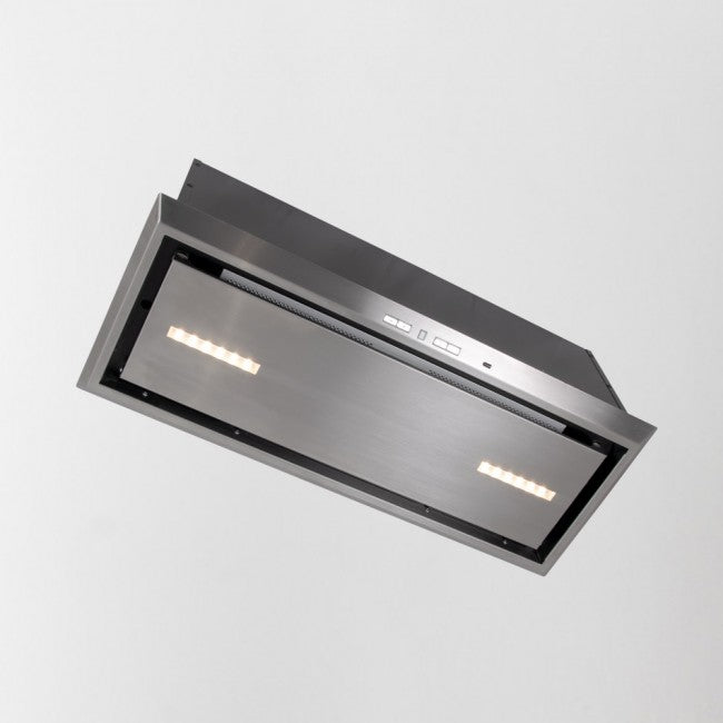 LUXAIR 86cm Premium Canopy Hood in Stainless Steel, 2 x LED Strip Lights, Soft Touch Controls | LA-86-CAN-LUX-SS-PLUS