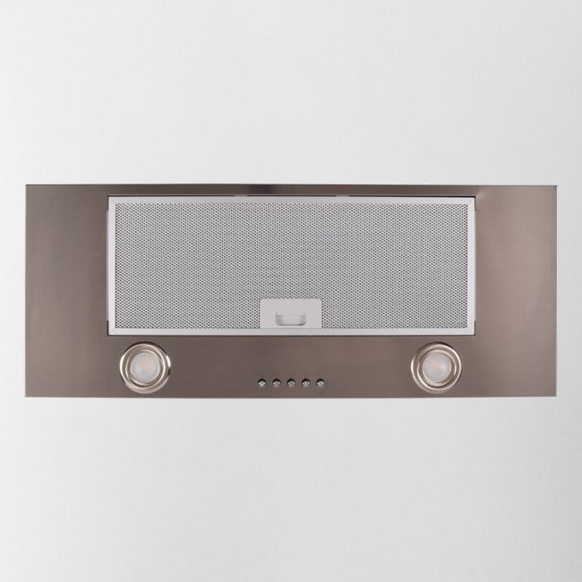LUXAIR 74cm Canopy Hood in Stainless Steel with 2 x LED Spot Lights and Push Button Controls | LA-74-CAN-SS-PLUS