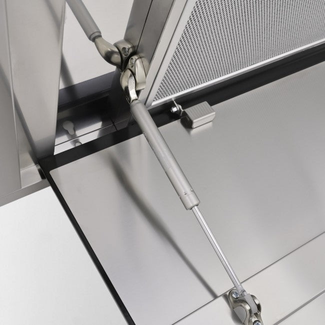 LUXAIR 90cm Premium Slimline Cooker Hood with Black Glass Door, Touch Controls in Stainless Steel | LA-90-LINEA-SS