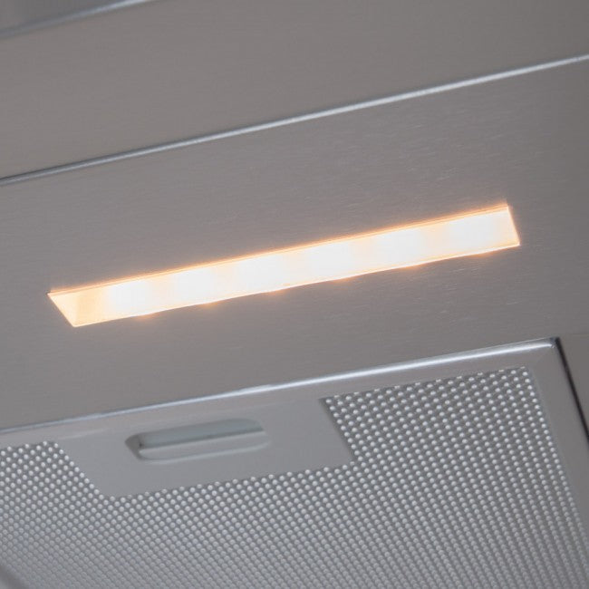 LUXAIR 90cm Slimline Flat Cooker Hood with Brushless Motor & Colour Changing LED's in Stainless Steel | LA-90-MODA-SS