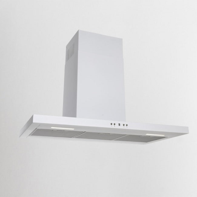 LUXAIR 80cm Slimline Flat Cooker Hood with Brushless Motor & Colour Changing LED's in White | LA-80-MODA-WHT