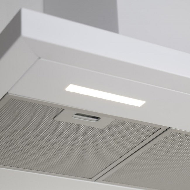 LUXAIR 80cm Slimline Flat Cooker Hood with Brushless Motor & Colour Changing LED's in White | LA-80-MODA-WHT