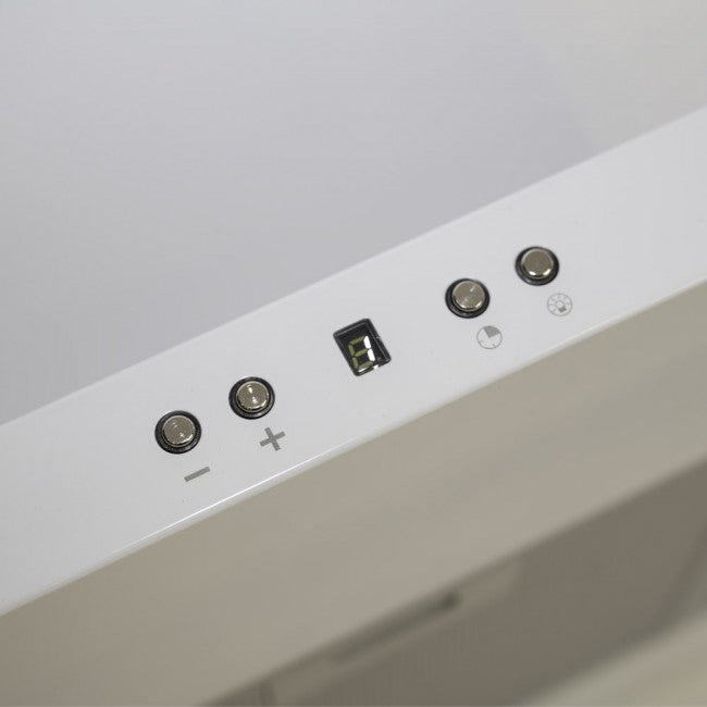 LUXAIR 80cm Slimline Flat Cooker Hood with Brushless Motor & Colour Changing LED's in White | LA-80-MODA-WHT
