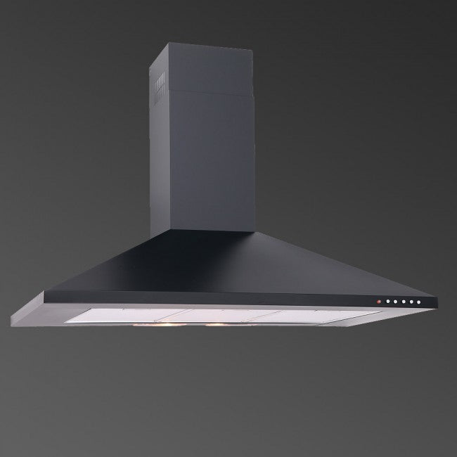 LUXAIR 90cm Premium Chimney Cooker Hood in Matt Black | LA-90-STD-BLK