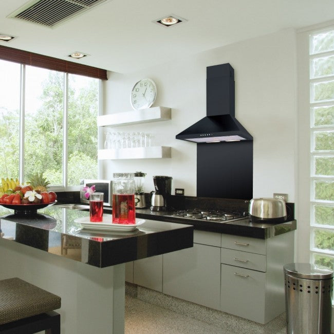 LUXAIR 90cm Premium Chimney Cooker Hood in Matt Black | LA-90-STD-BLK
