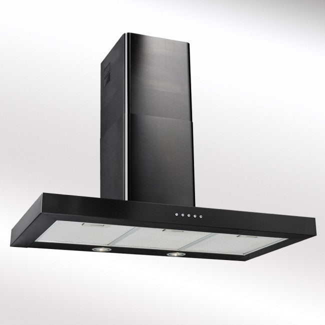 Luxair 100cm Cooker Hood - Flat - Black | LA-100-FLT-BLK