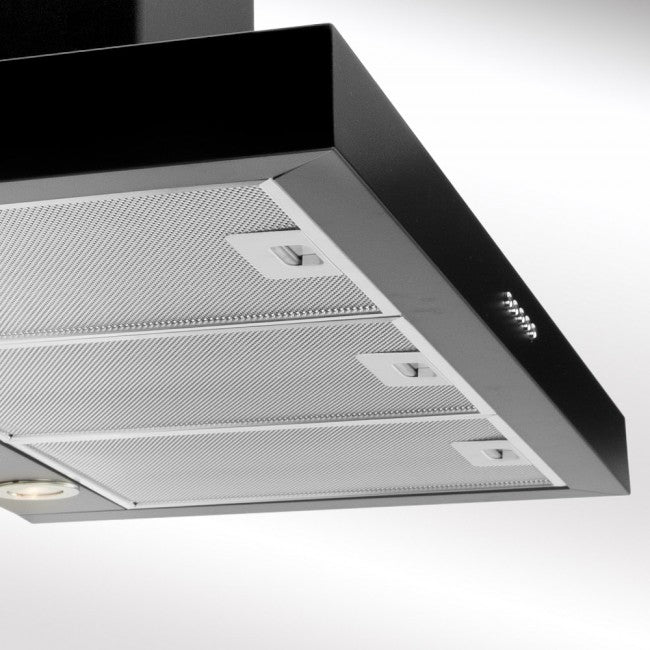 Luxair 100cm Cooker Hood - Flat - Black | LA-100-FLT-BLK