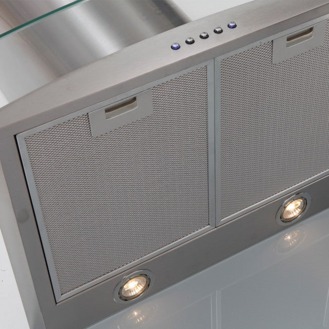 Luxair 100cm Curved Glass Cooker Hoods Stainless Steel | LA-100-CVD-GL-SS