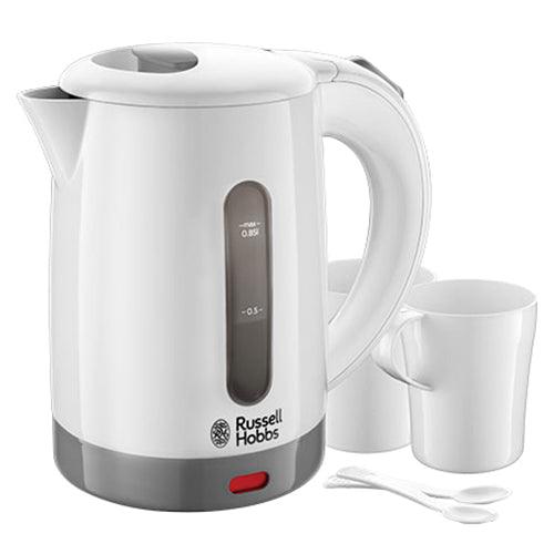 RUSSELL HOBBS Travel Kettle 1000W 2 Cups & Spoons - White | 23840
