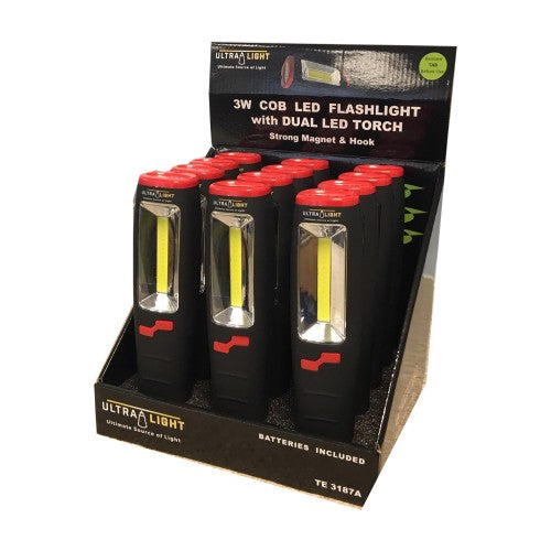 ULTRALIGHT LED Torch with Flashlight | TE3187A