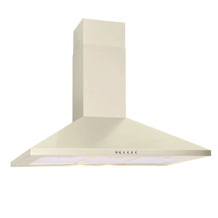 LUXAIR 90cm Premium Chimney Cooker Hood in Gloss Ivory/Cream | LA-90-STD-IV