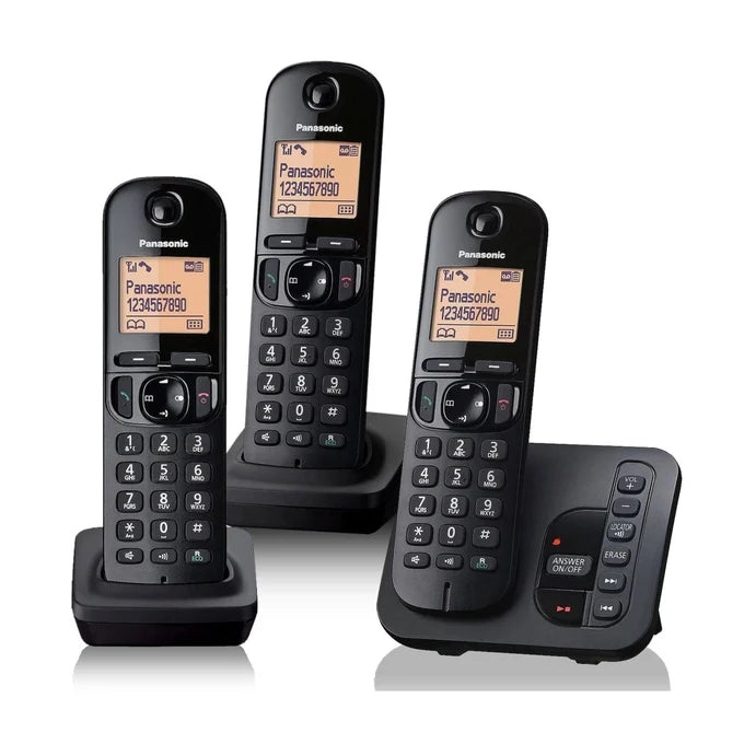 Panasonic Dect Trio House Phone With Digital Answering Machine | KXTGC223TRI