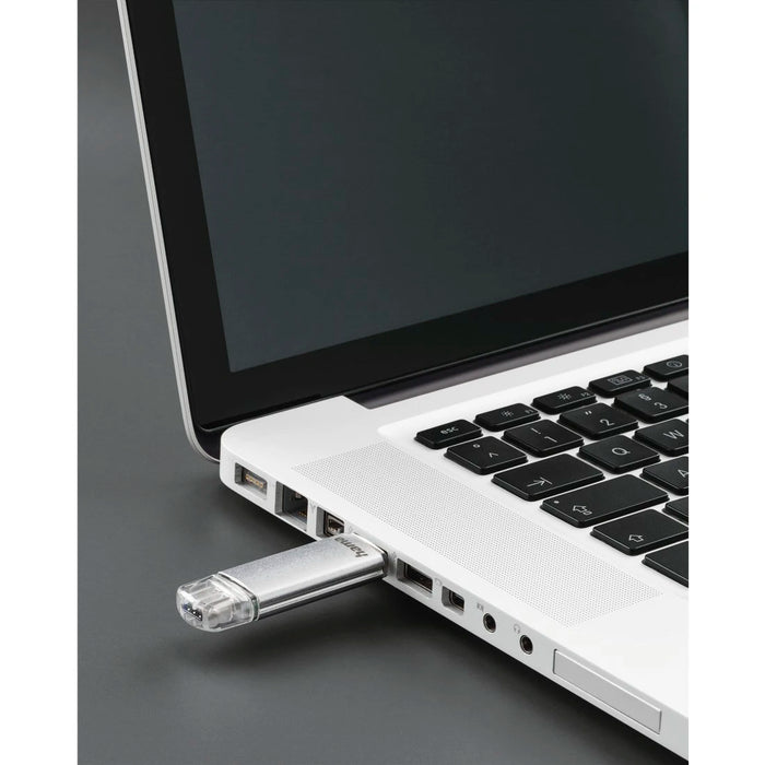 Hama C-Laeta USB Stick, USB-C USB 3.1/3.0, 128 GB, 40 MB/s - Silver | 414878