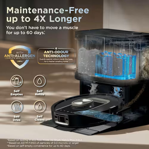Shark ThermaCharged PowerDetect Wet and Dry Robot Vacuum - Black | RV2900XEUK