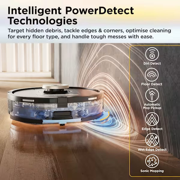Shark ThermaCharged PowerDetect Wet and Dry Robot Vacuum - Black | RV2900XEUK