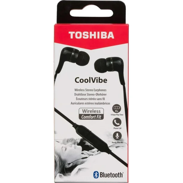 Toshiba CoolVibe Wireless Bluetooth Earbuds - Black | RZE-BT312EK