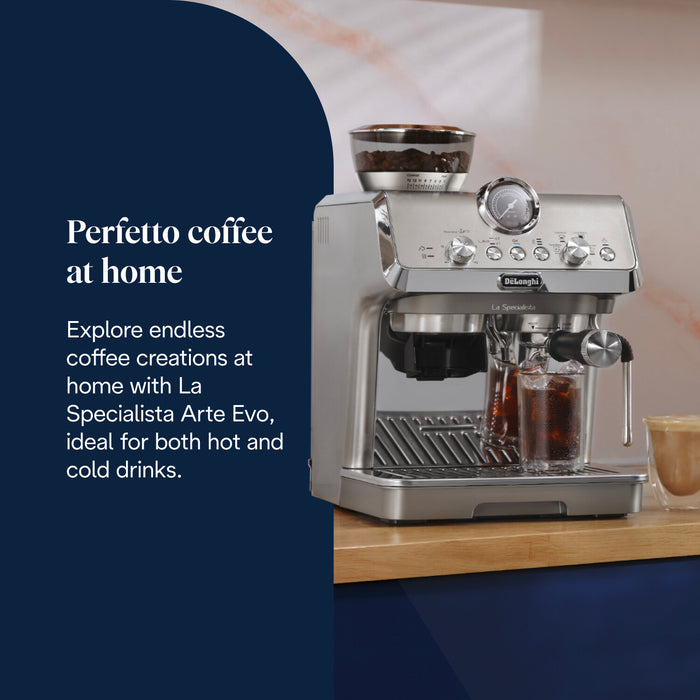Delonghi La Specialista Arte Compact Manual Bean to Cup Coffee Machine with Cold Brew || EC9255.M