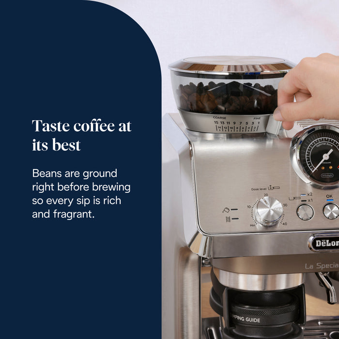 Delonghi La Specialista Arte Compact Manual Bean to Cup Coffee Machine with Cold Brew || EC9255.M