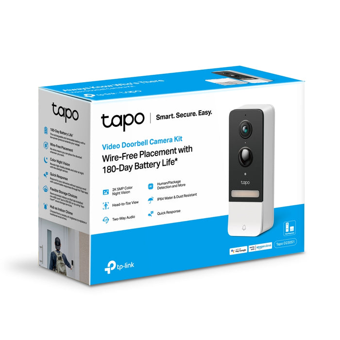 Tapo Doorbell Smart Video Camera Kit Inc Hub