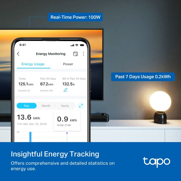 TP-LINK Mini Smart Wi-Fi Plug, Energy Monitoring | TAPOP110M