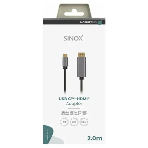 Sinox Pro 2.0M USB C To HDMI Cable - Grey | 053167