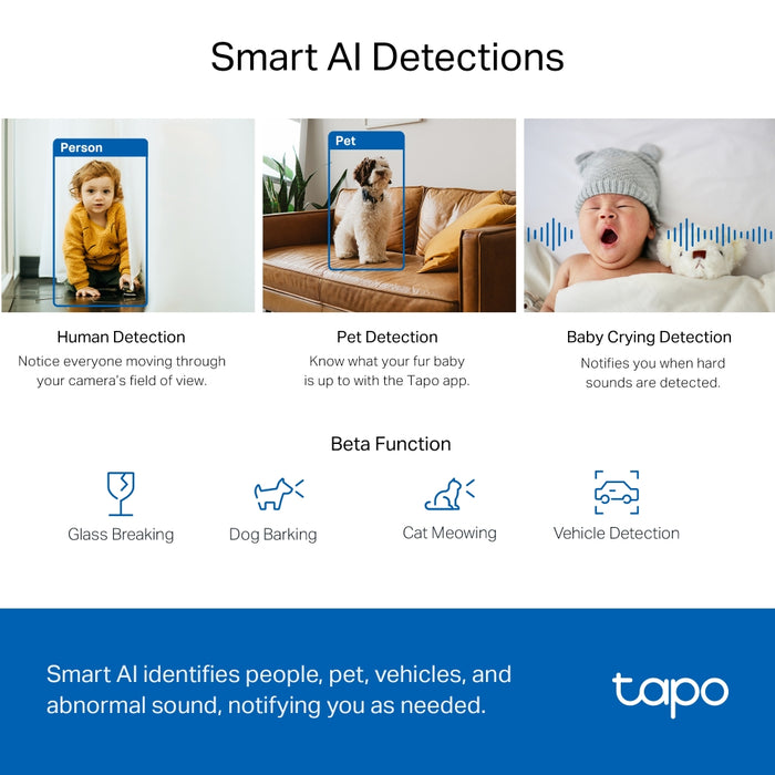 TP-Link Tapo C220 Pan/Tilt AI Home Security Wi-Fi Camera | TAPO C220