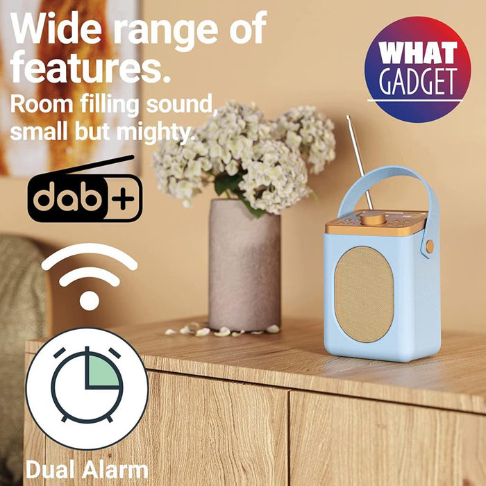 Majority Little Shelford Portable DAB FM Radio with Bluetooth - Duck Egg Blue || 070528