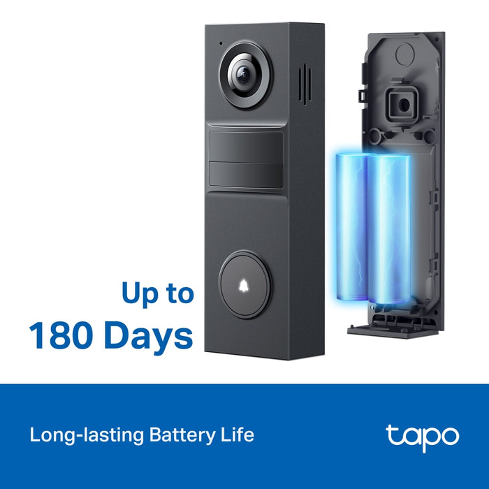 TP-Link Tapo TD20 2K Battery Video Doorbell Mini - Black | TD20