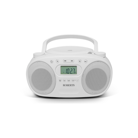 Roberts – ZoomBox FM CD Boombox - White | 500003569