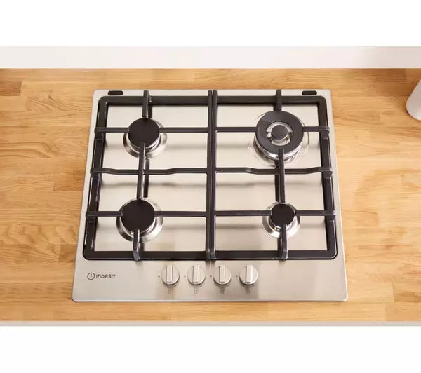 Indesit Aria  60cm Gas Hob 4 burners - Stainless Steel | THP 641 W/IX/I