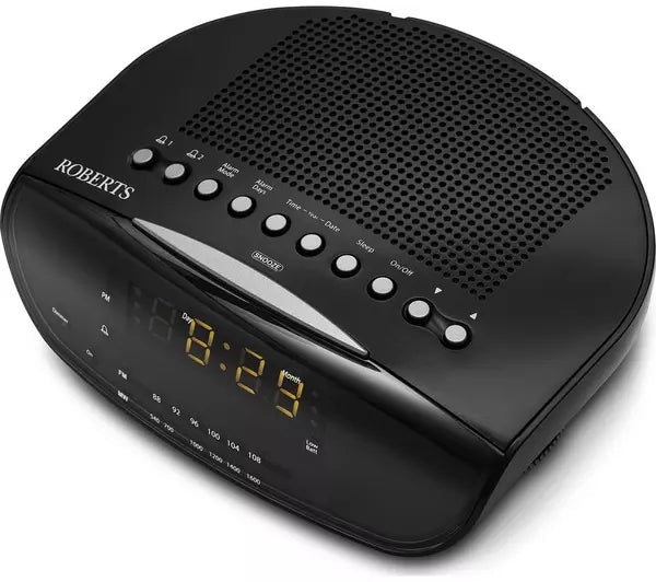Roberts Chronologic VI MW/FM Dual Alarm Clock Radio - Black | CR9971BK