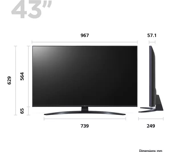 LG 43″ 4K Ultra HD LED Smart TV With Amazon Alexa (2023) | 43UR81006LJ.AEK