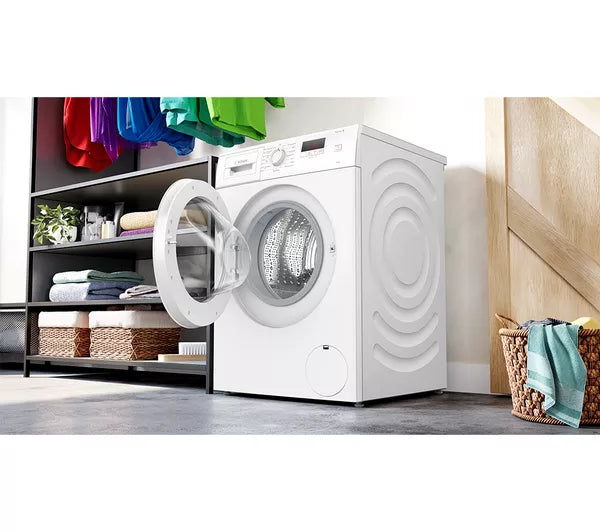 Bosch Series 2 Washing machine, front loader 8 kg 1400 rpm - White | WGE03408GB