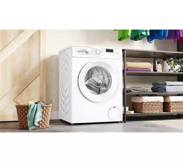 Bosch Series 2 Washing machine, front loader 8 kg 1400 rpm - White | WGE03408GB