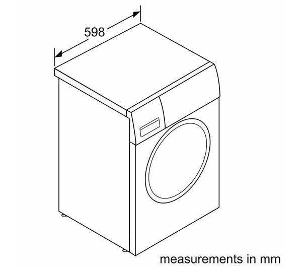 Bosch Series 2 Washing machine, front loader 8 kg 1400 rpm - White | WGE03408GB
