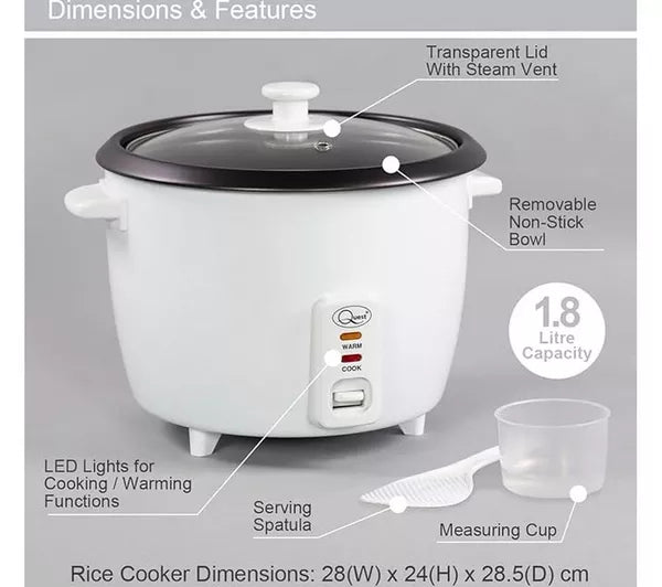 QUEST 1.8L Rice Cooker 700W | 35550
