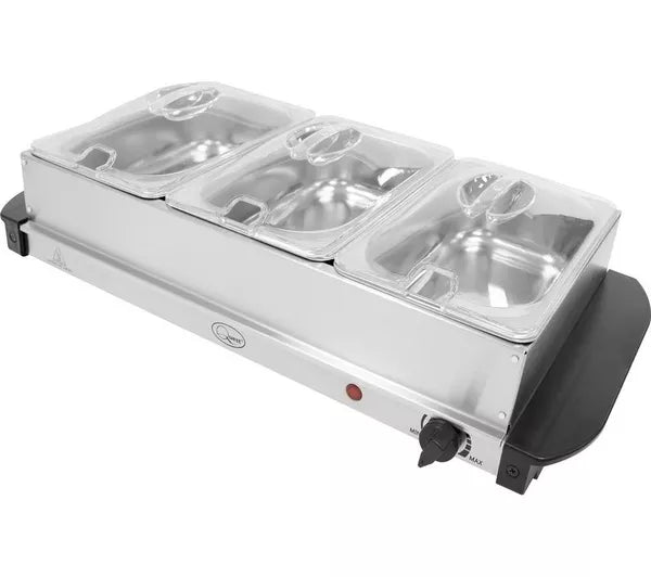 QUEST Electric Buffet Server & Warming Tray - Silver | 16520