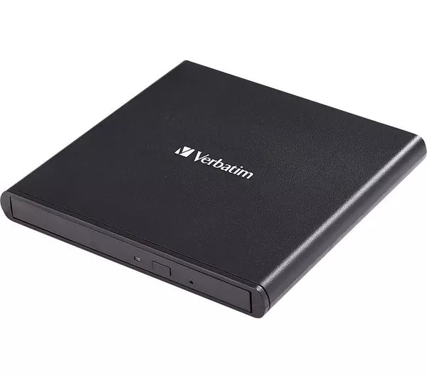 VERBATIM External Slimline CD/DVD Writer - Black | 98938