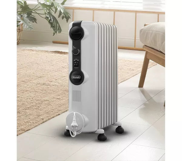 DELONGHI Radia S Portable Oil-Filled Radiator - White | TRRS0715