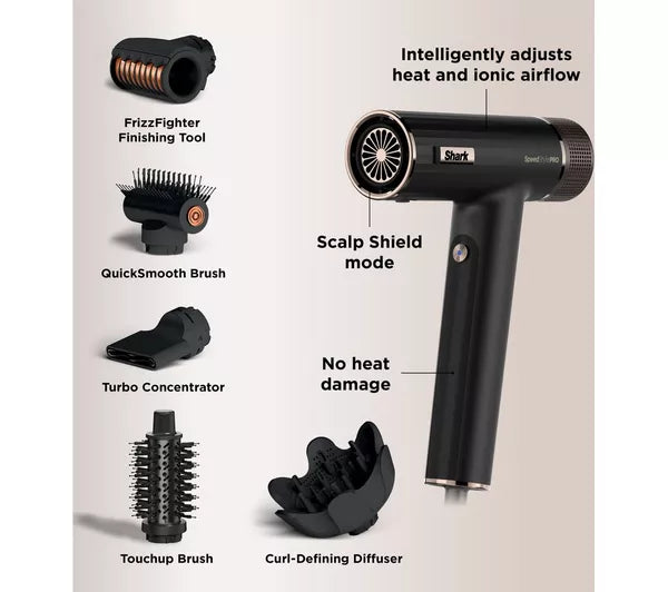 Shark SpeedStyle Pro 5-in-1 High-Velocity Hair Dryer System | HD752UK